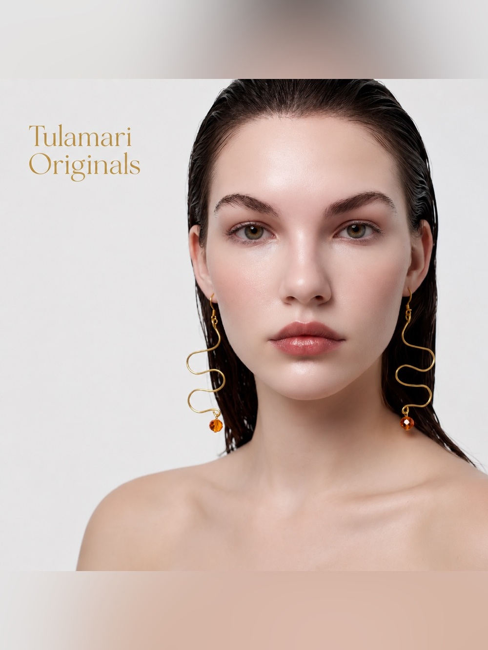 Serpentine Wavy Dangle Earrings